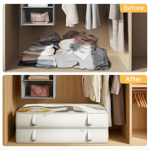 2-Pack Under Bed Storage Containers, 8 Inches Tall Clothes - Image 6