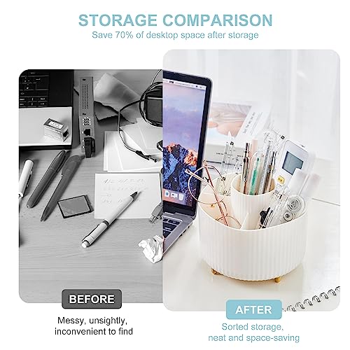Cayxenful Pencil Holder For Desk,5 Slots 360°Degree Rotating Desk - Image 5