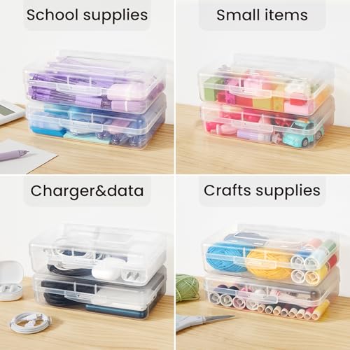 Sooez Plastic Pencil Case Box 6 Pack, Large Crayon Maker - Image 8