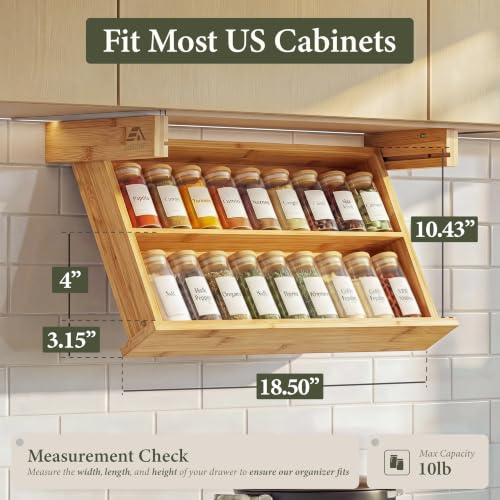 HOMESTEAD Under Cabinet Spice Rack Organizer, Pull D - Image 4