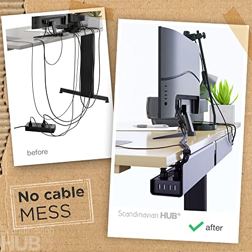 Scanfield Under Desk Cable Management Tray, No-Screw | Small Space Liv - Image 3