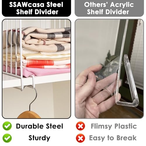 Shelf Dividers, 8 Pack Closet Organizers and Storage - Image 4