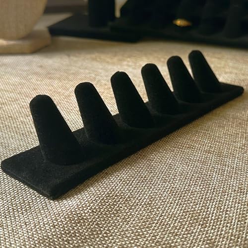 Black Velvet Ring Display, Ring Holder Display for Jewelry Stand - Image 4