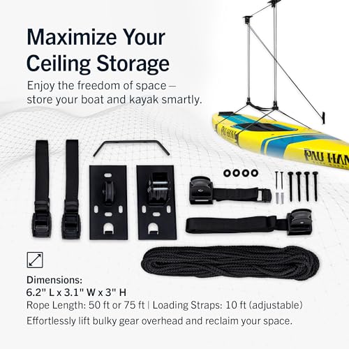 StoreYourBoard Kayak and Canoe Ceiling Hoist – Overhead - Image 3
