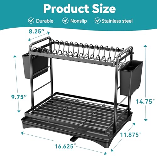 Simple Trending Dish Rack, Dish Drying Rack 2 Tier - Image 3