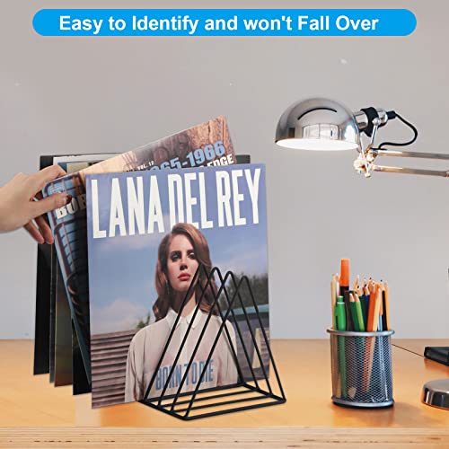 Vinyl Record Holder Storage, 9 Slot Metal Magazine Book - Image 7