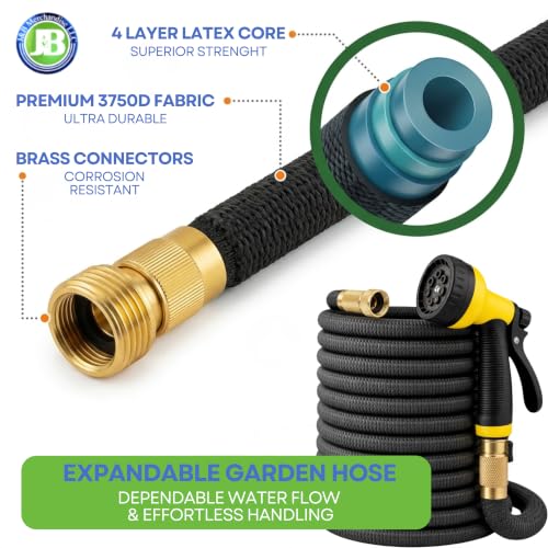 J&B XpandaHose 75ft Expandable Garden Hose, Lightweight - Image 3