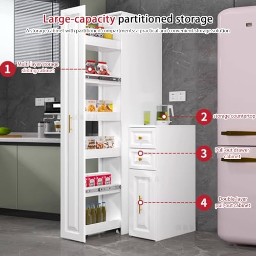 Slim Rolling Storage Cart, Multi Tier Narrow Organizer - Image 6