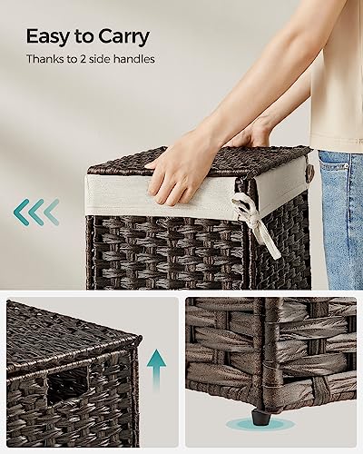 SONGMICS Woven Storage Basket with Lid, 9.2 Gallon ( | All Products - Image 6