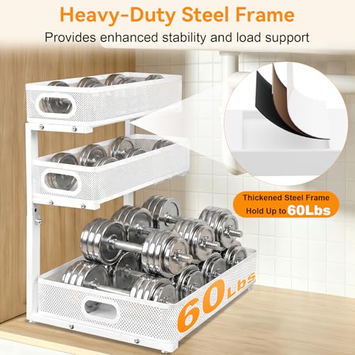 3 Tier Adjustable Under Sink Organizer for Bathroom & - Image 6