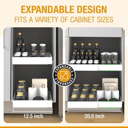 Expandable Pull Out Drawers for Cabinets(White): Kit | All Products - Image 6