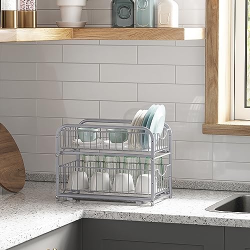 SONGMICS Pull Out Cabinet Organizer, 2-Tier Stackabl | All Products - Image 3