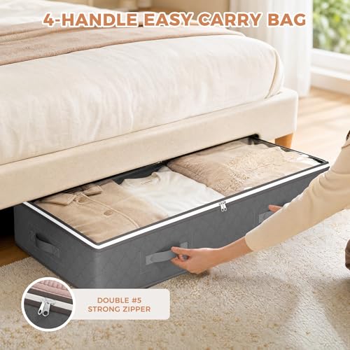Budding Joy 60L Under Bed Storage Containers, 4 Pack - Image 6