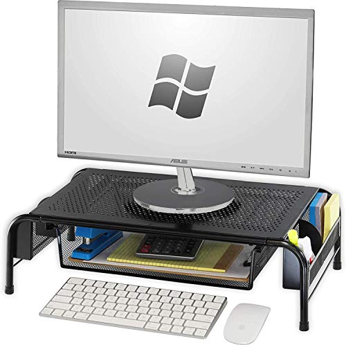 Simple Houseware Metal Desk Monitor Stand Riser w/ Organizer - Image 2