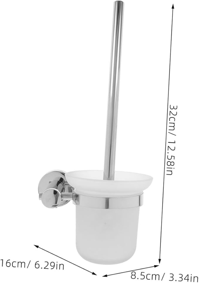 VOSAREA Toilet Brush and Holder Set Stainless Steel Bathroom Cleaning Brush Home Essentials Cleaning Tools