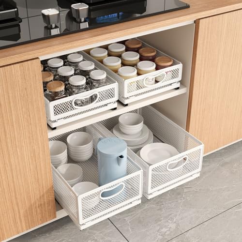 Sliding Cabinet Basket Organizer Drawer Self Adhesive - Image 3