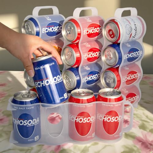 Portable Soda Can Organizer for Refrigerator, Clear, 2 Pack - Image 5