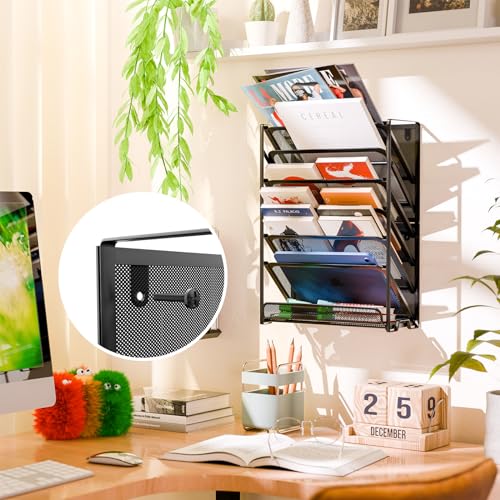 Simple Trending Wall File Organizer, Mesh 7-Tier Vertical Hanging - Image 4