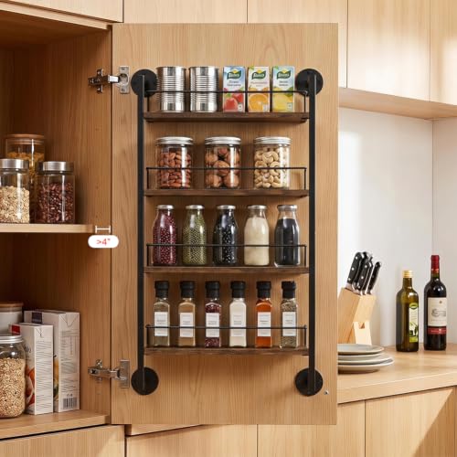 4 Tier Spice Rack Wall Mounted for Kitchen, Large Capacity - Image 4