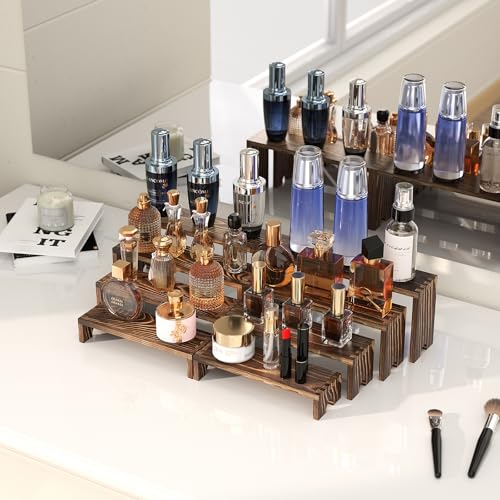 2 Set Wooden Tiered Risers Display Stands for Vendor - Image 7