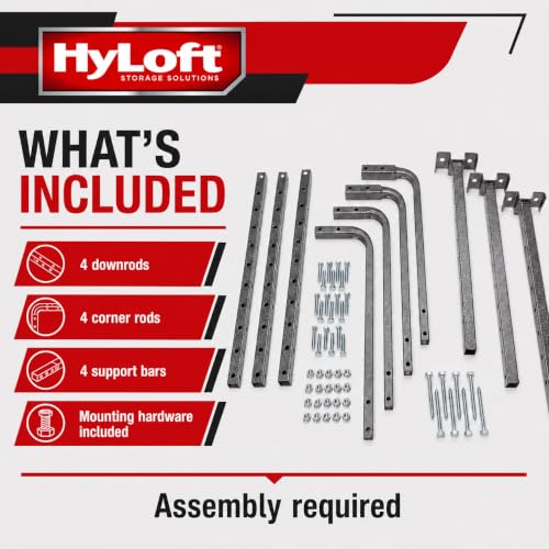 HyLoft Adjustable Garage Ceiling Mount Storage Rack Kit - Image 7