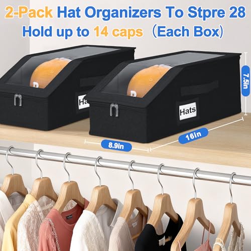 Dofilachy Hat Organizer for Baseball Caps, Stackable Hat - Image 4