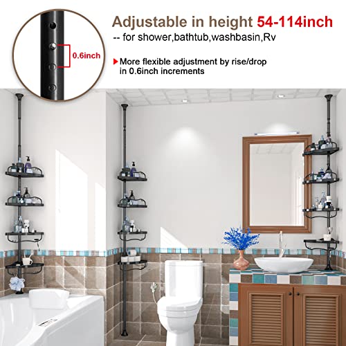 Corner Shower Caddy Tension Pole - Heavy Duty Floor | All Products - Image 6