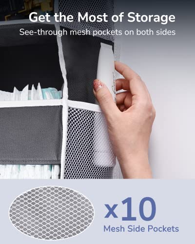 ULG 1 Pack Over Door Organizer with 5 Large and 10 Mesh Side - Image 6