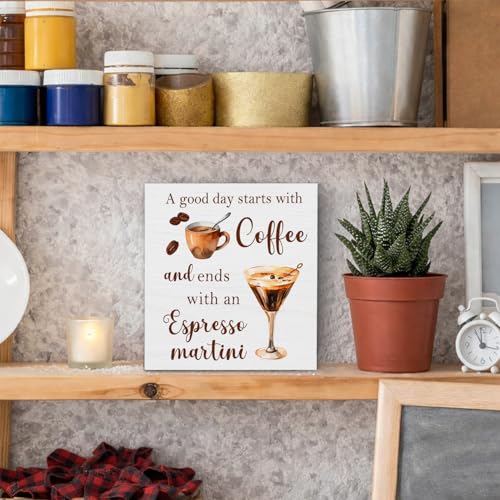 Espresso Martini Coffee Bar Wooden Box Sign, Gifts for Espresso - Image 3