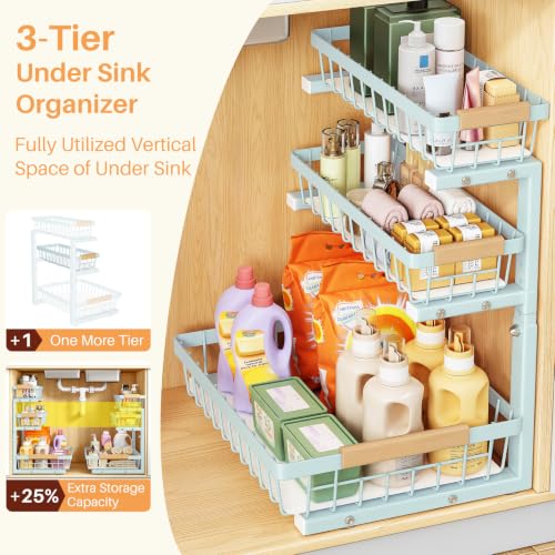PXRACK Under Sink Organizer, 1-Pack 3-Tier Height - Image 4