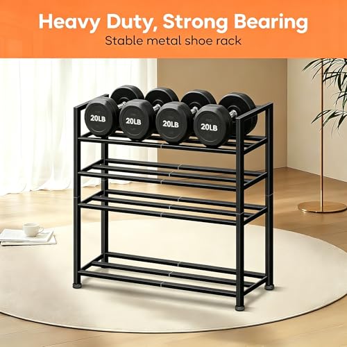 KEETDY 5-Tier Heavy Duty Shoe Rack for Garage Entryway, Stackable - Image 4