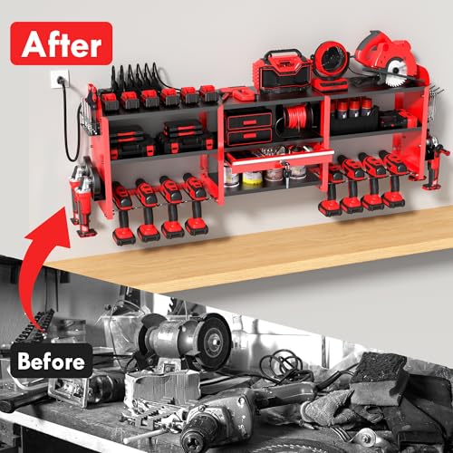KSVO Large Power Tool Organizer Wall Mount with Locking - Image 7
