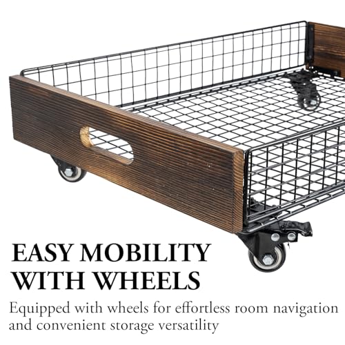 MyGift 24" Under Bed Storage Drawer Cart – Rolling | Home Organization - Image 6