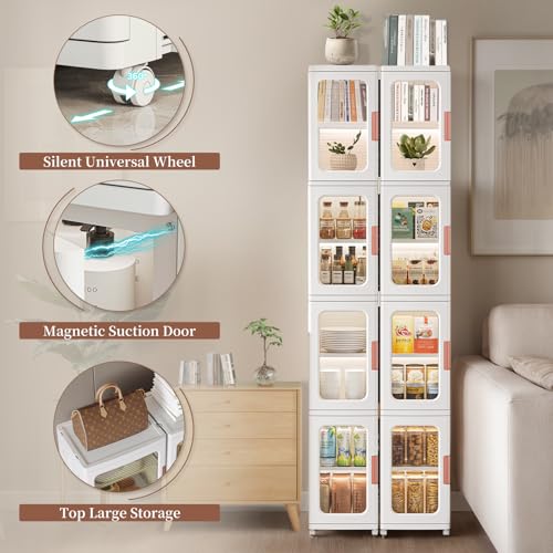 Narrow Storage Cabinet with Doors and Shelves Tall Skinny - Image 6