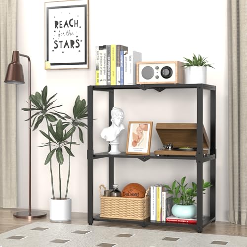 Hastatii 3-Shelf Storage Shelving Unit Metal Rack Heavy-Duty - Image 3