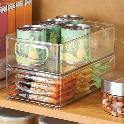 iDesign Stackable Pantry Bin with Handles, Clear - Image 4
