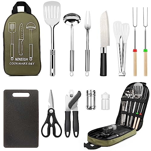 Camping Cooking Utensils Set, Stainless Steel Grill Tools - Image 2