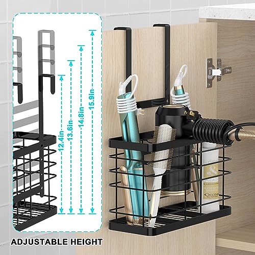 Hair dryer holder cabinet door - Hair tool organizer wall mount - Image 6