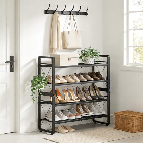 ELYKEN Expandable Shoe Rack for Closet, 4-Tier Metal | All Products - Image 3