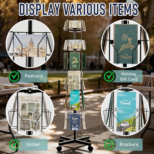 ANBOXIT Greeting Card Display Stand Rotating Rack Holder - Image 6