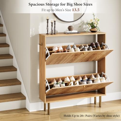Nicetree Shoe Storage Cabinet for Entryway - Flip Shoe - Image 6
