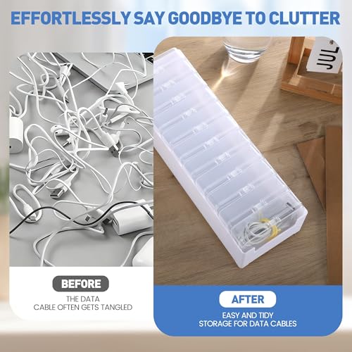 2 Pack Cable Organizer Storage Box with Wire Ties, D | All Products - Image 5