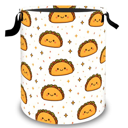Smiling Taco Laundry Basket Hamper, Organizer Bins Gifts - Image 2