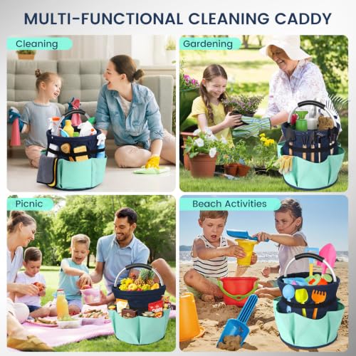 17L Cleaning Supply Caddy with Handle for Cleaning Supplies - Image 3