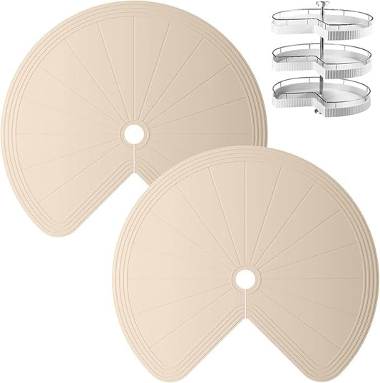 Lazy Susan Turntable Organizer - 28 Inch Rotating Tray for Kitchen Cabinet, Dining Table, Countertop