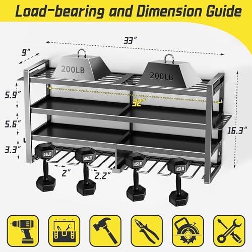 Power Tool Organizer Wall Mount,4 Layers Heavy Duty - Image 3