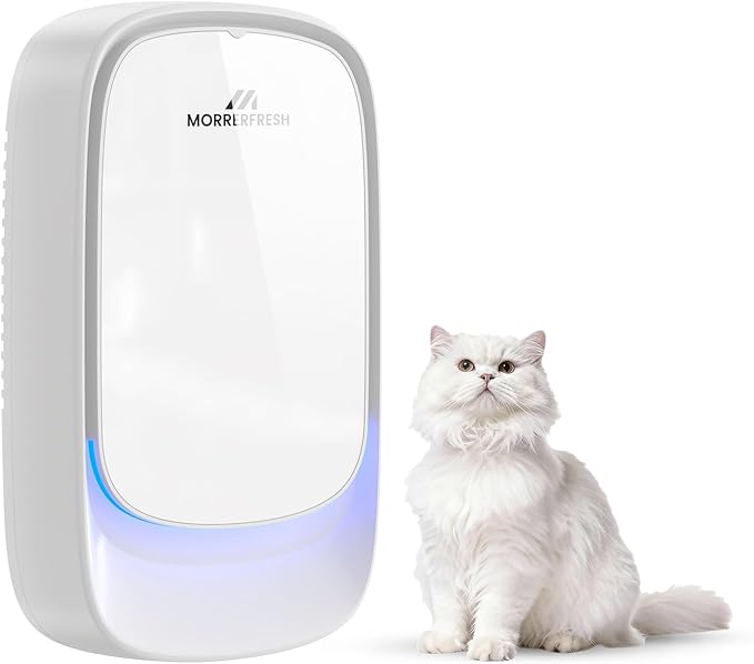 Cat Litter Deodorizer – 99% Odor Eliminator for Strong Pet Odors, Plug In Negative Ion Air Purifier for Litter Box, Home, Kitchen, Bathroom, Ozone-Free & Quiet Portable (Unscented)