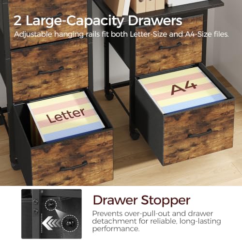 MAHANCRIS 2 Drawer File Cabinet, Vertical Filing Cabinet - Image 6