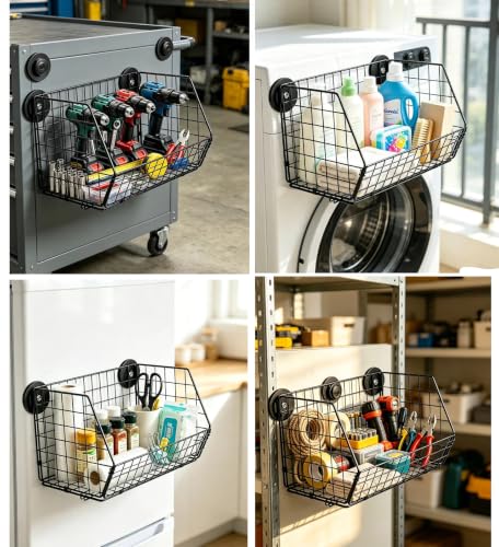 Heavy Duty Magnetic Storage Basket,Solid Metal Magnet - Image 7