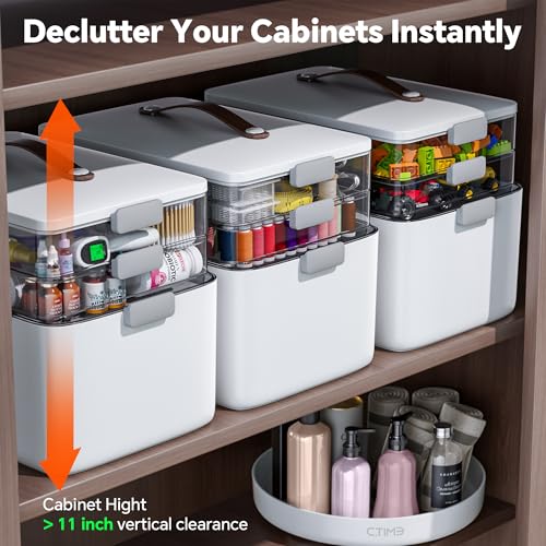 CTIME 3-Tier Medicine Organizer - Portable Medicine Cabinet - Image 4